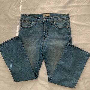 Madewell Mid Rise Kick Out Crop Flare Jeans Blue 29